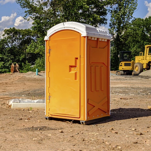 how often are the porta potties cleaned and serviced during a rental period in Reidsville